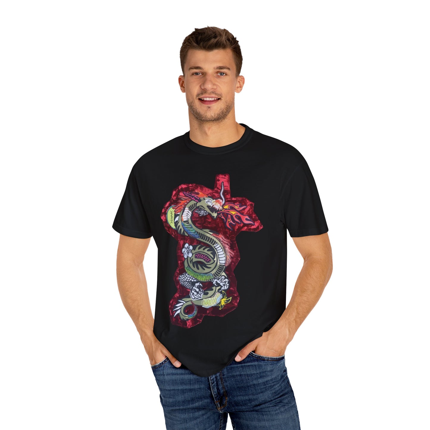 "Crimson Coil" Graphic T-Shirt