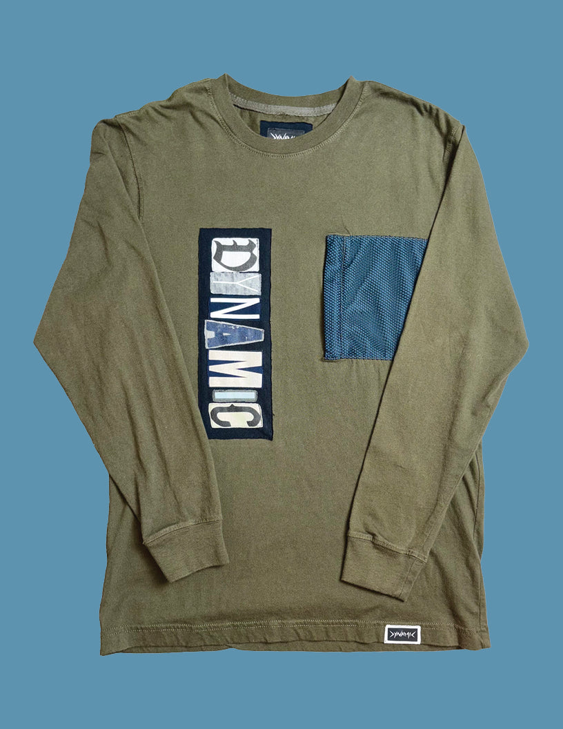 Logo Patchwork Long-Sleeve — Men's Medium