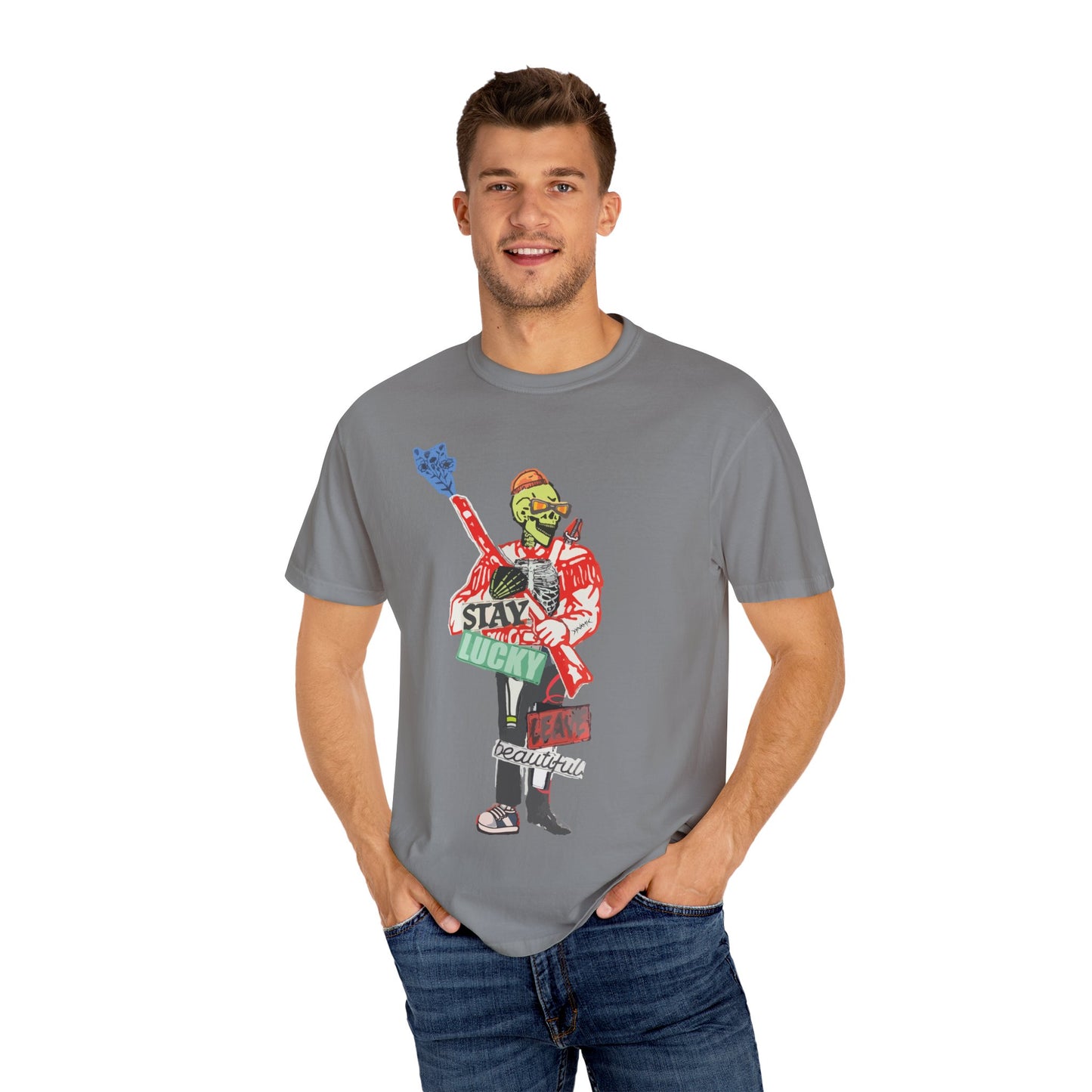 "Stay Lucky, Leave Beautiful" Graphic T-Shirt