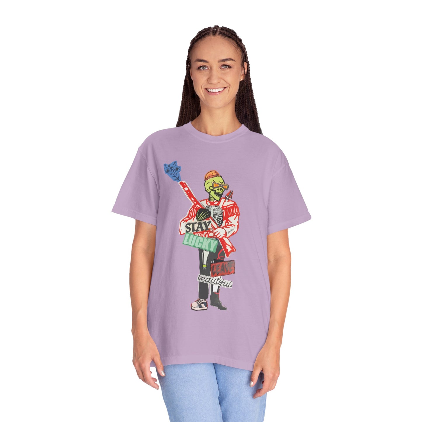 "Stay Lucky, Leave Beautiful" Graphic T-Shirt