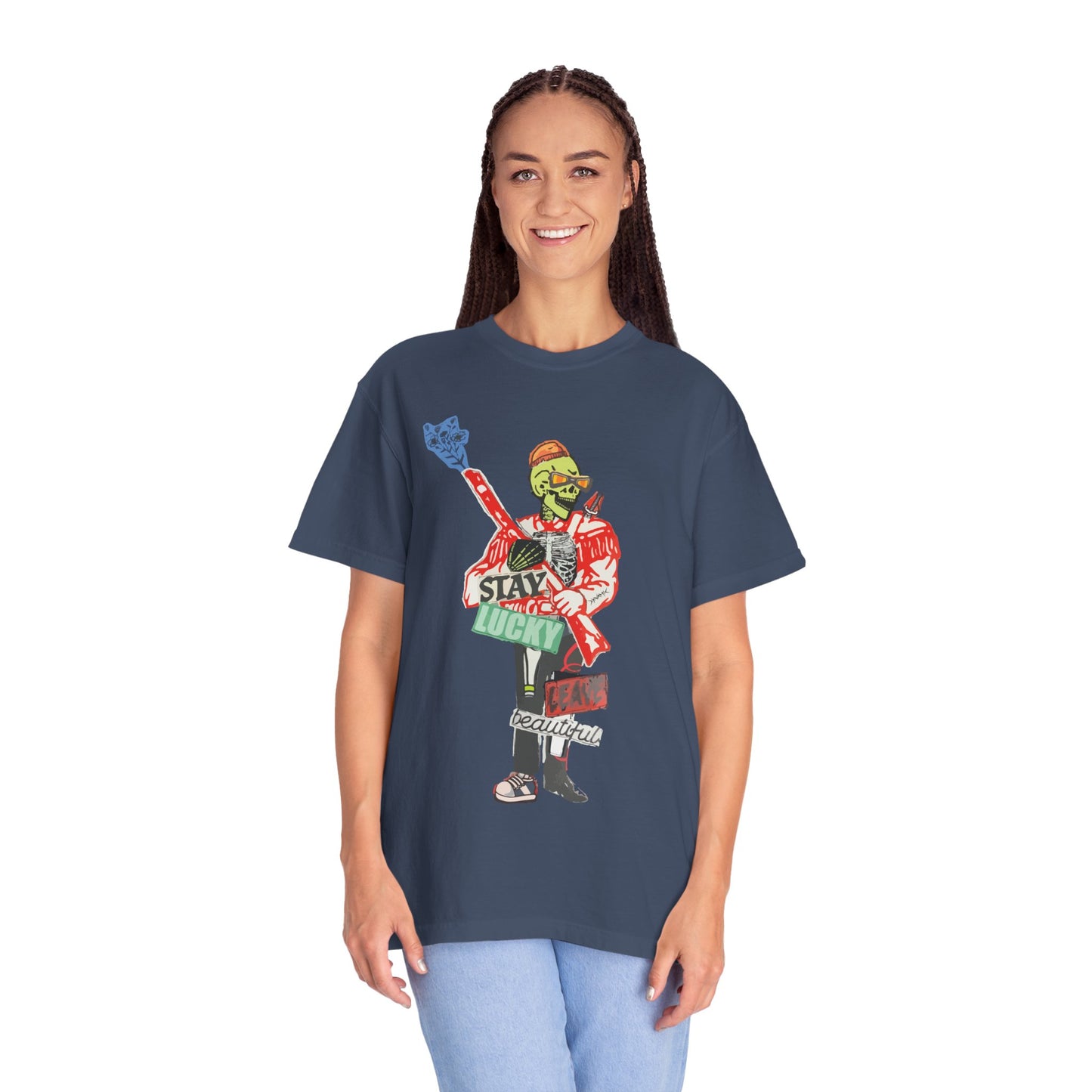 "Stay Lucky, Leave Beautiful" Graphic T-Shirt