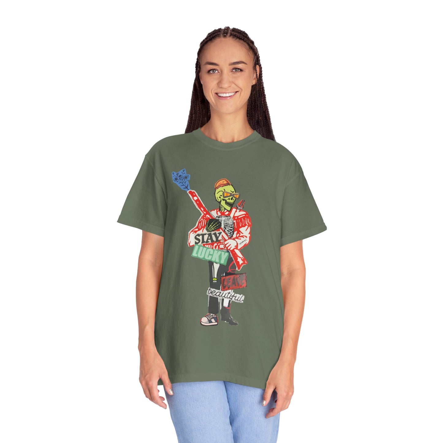 "Stay Lucky, Leave Beautiful" Graphic T-Shirt