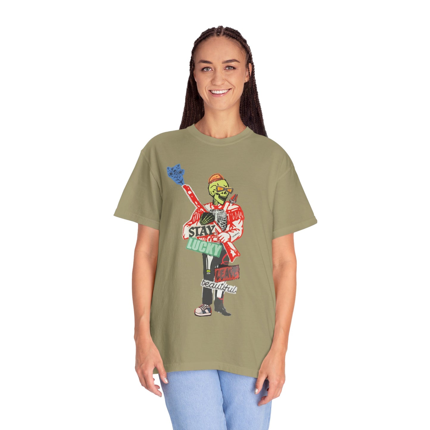 "Stay Lucky, Leave Beautiful" Graphic T-Shirt