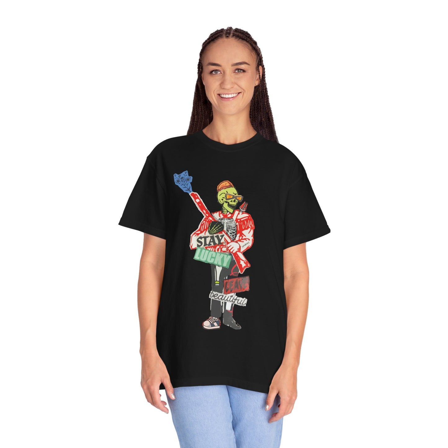 "Stay Lucky, Leave Beautiful" Graphic T-Shirt