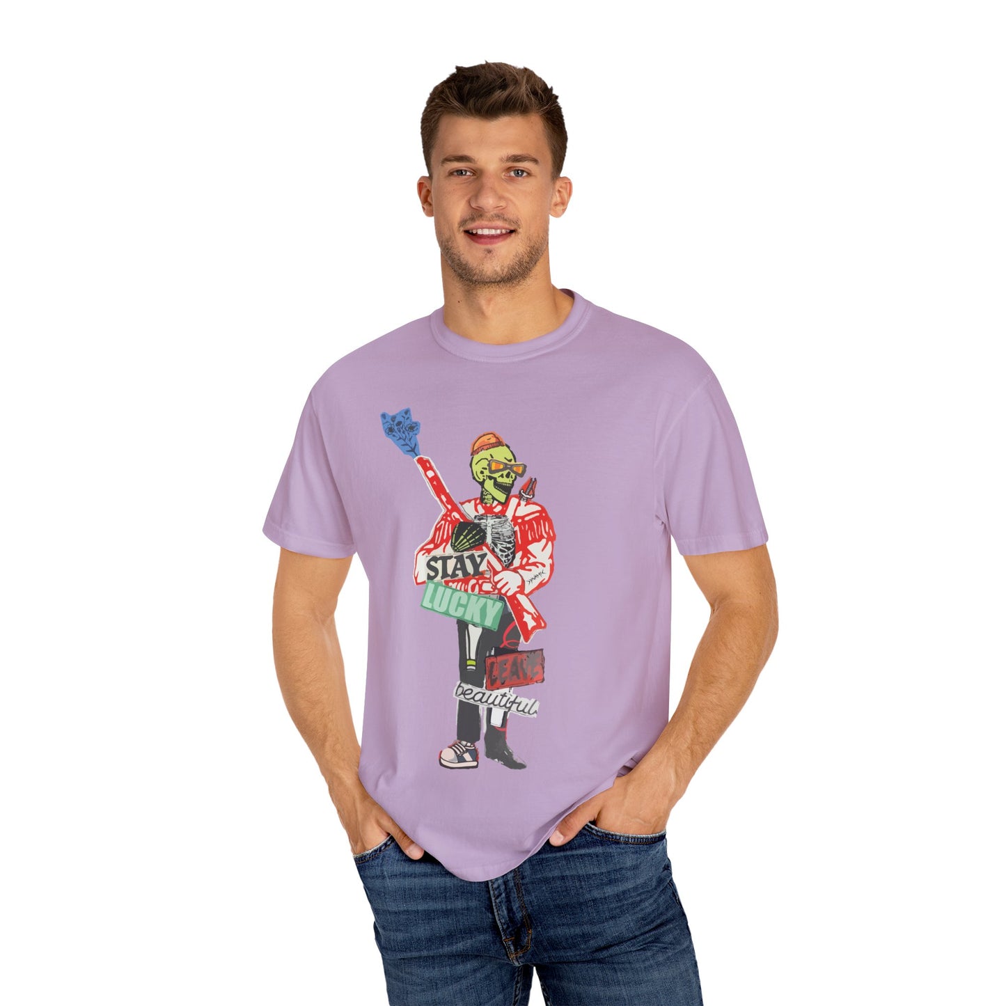 "Stay Lucky, Leave Beautiful" Graphic T-Shirt