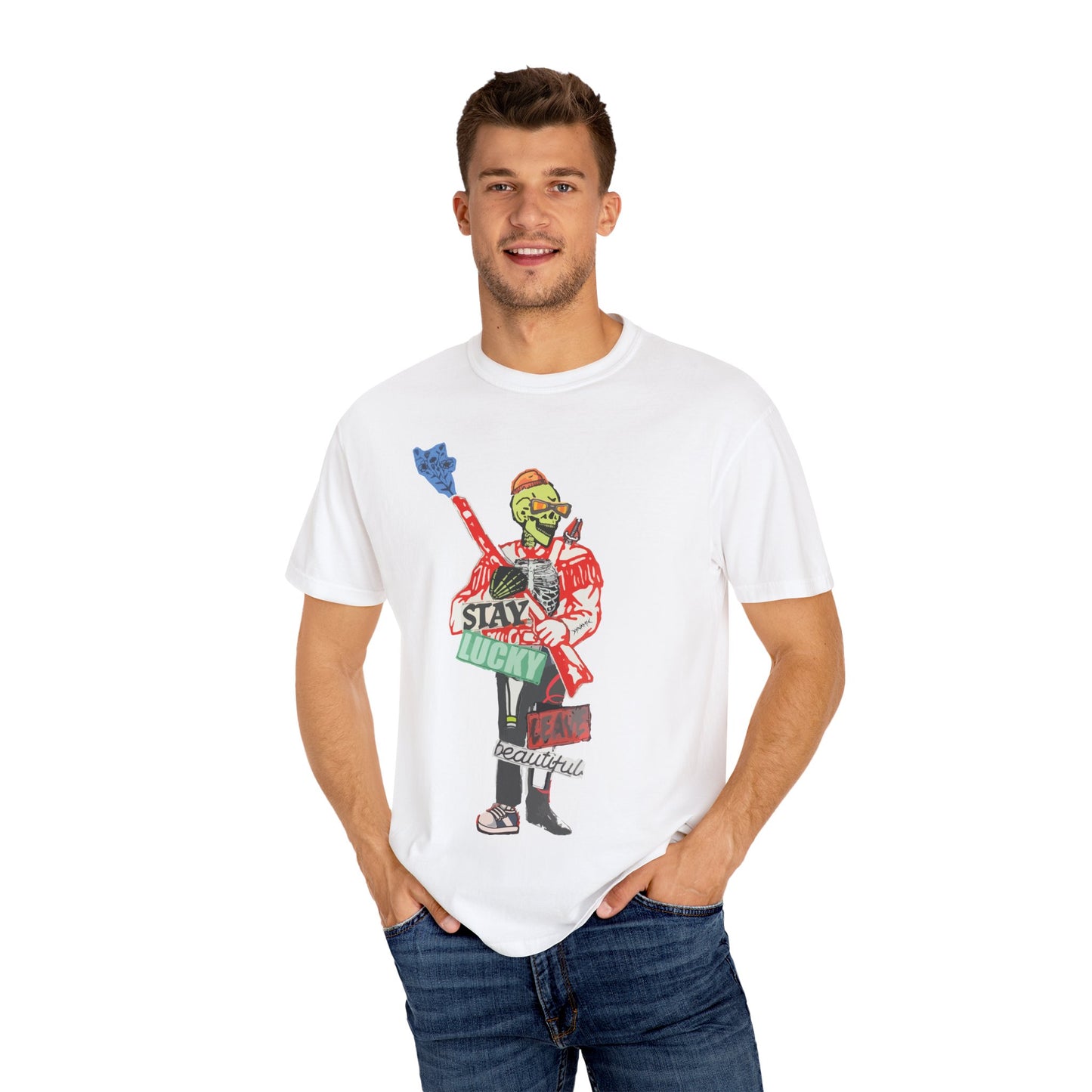 "Stay Lucky, Leave Beautiful" Graphic T-Shirt