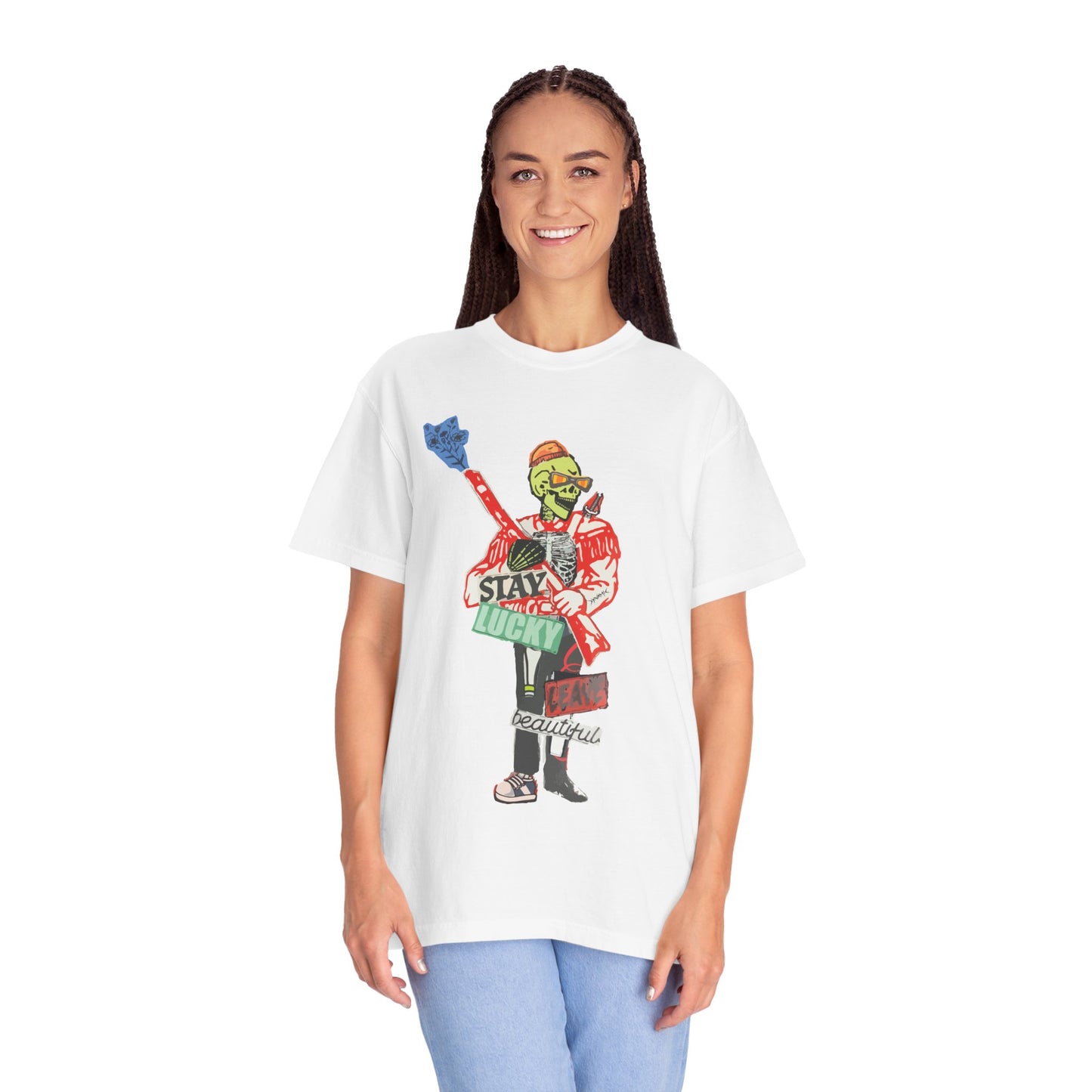 "Stay Lucky, Leave Beautiful" Graphic T-Shirt