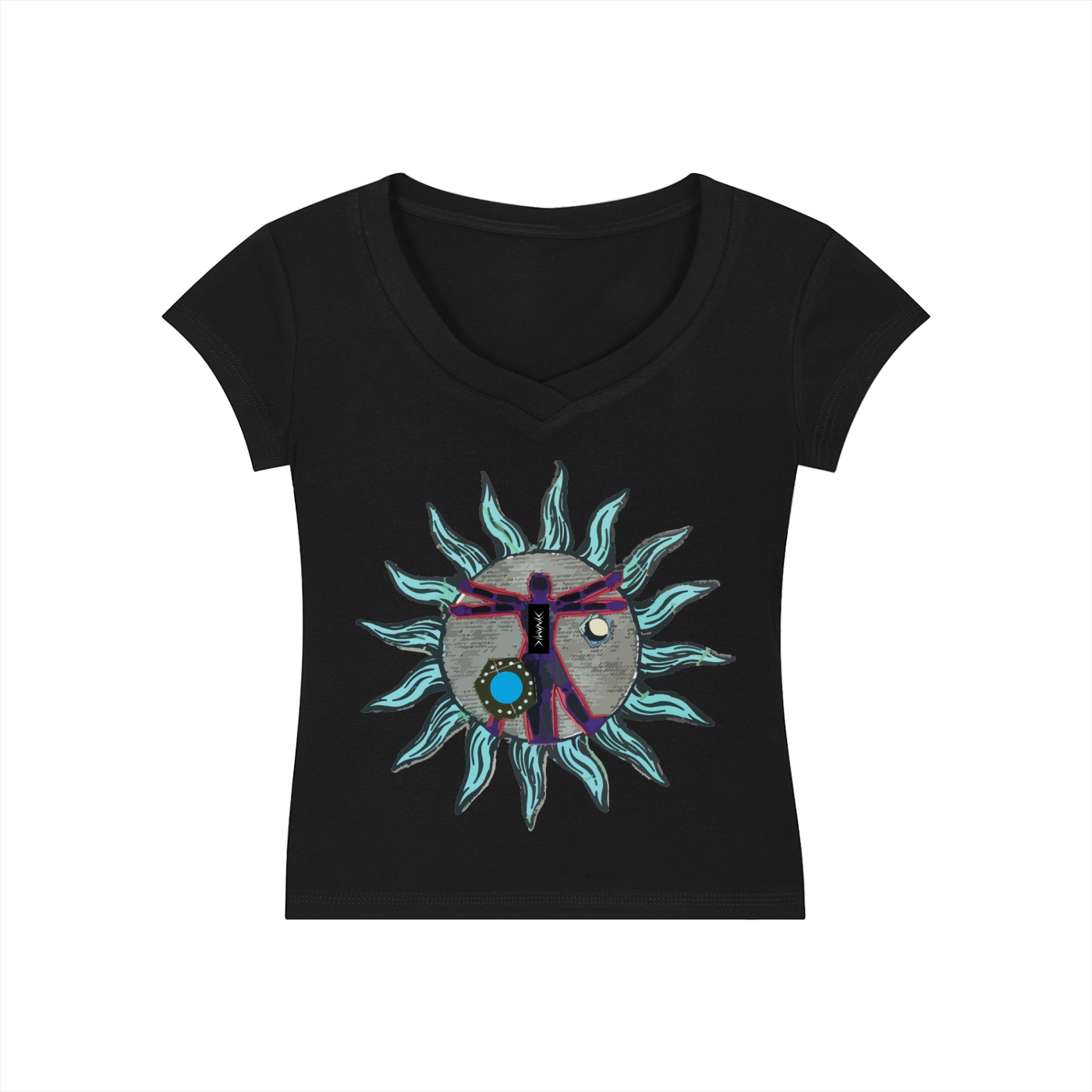 "Tranquility" — Graphic V-Neck T-Shirt