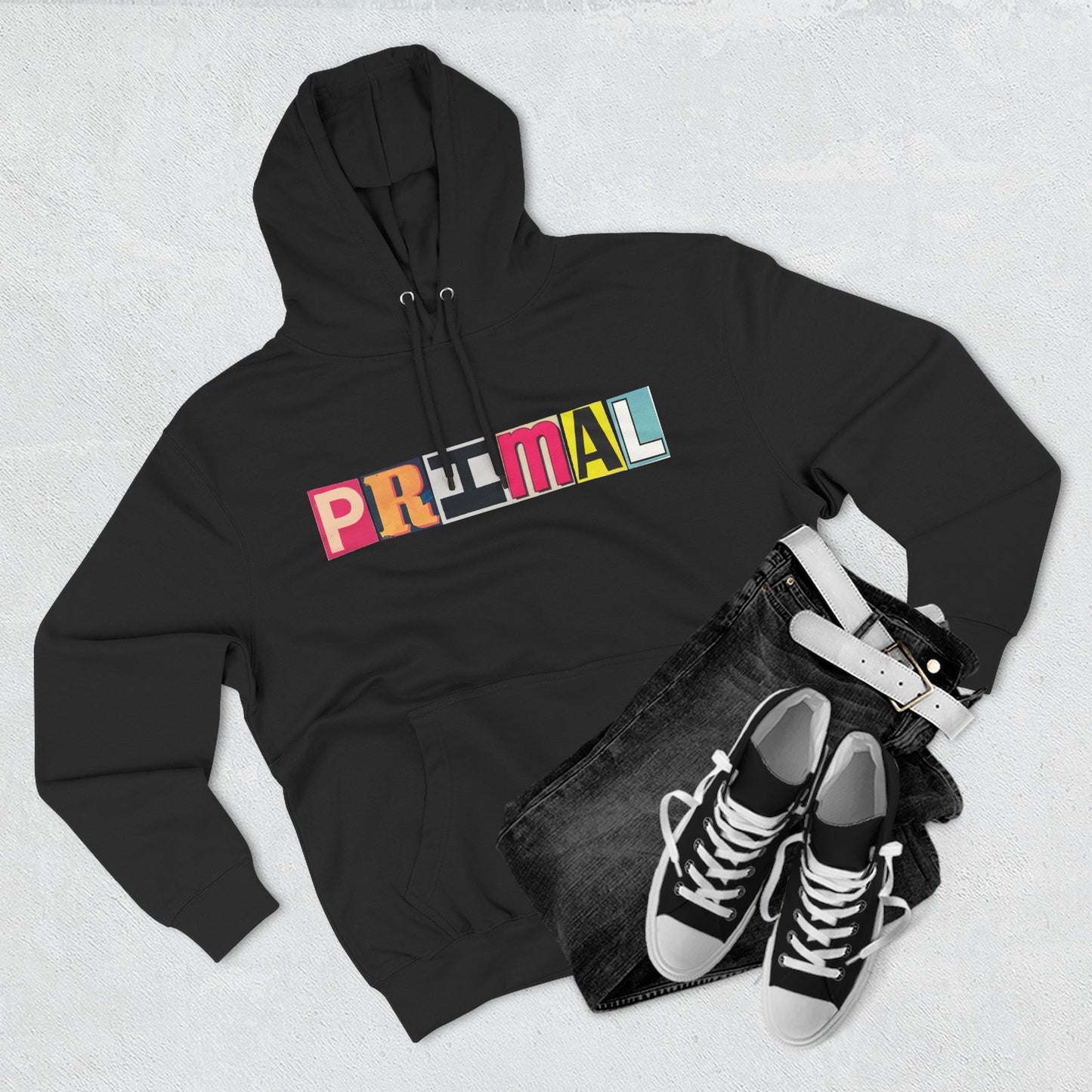 "PRIMAL" Graphic Fleece Hoodie