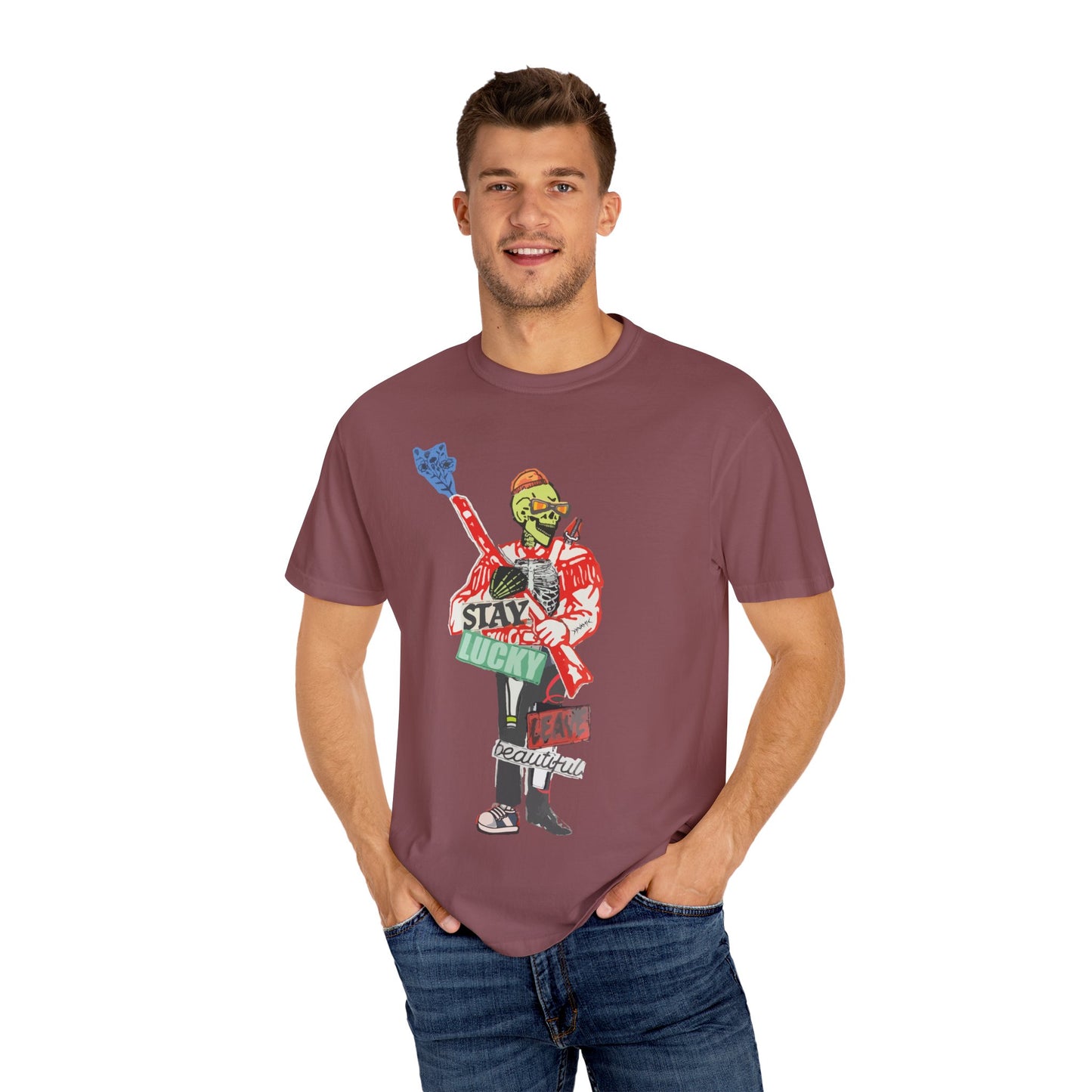 "Stay Lucky, Leave Beautiful" Graphic T-Shirt