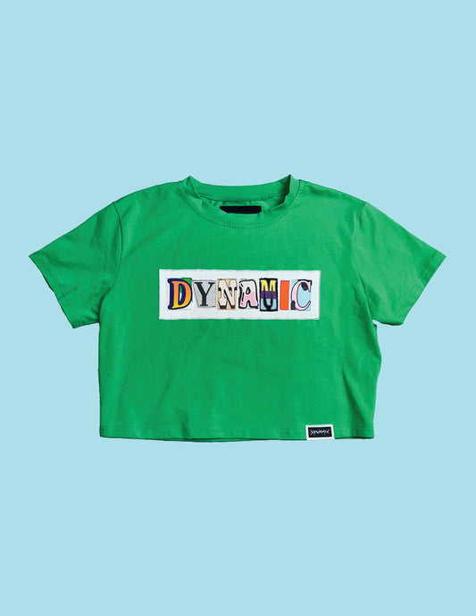 Logo Patchwork Cropped Tee — Women's Small