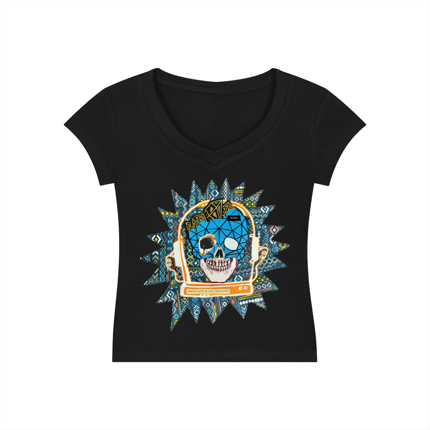 "Frame Rate" — Graphic V-Neck T-Shirt