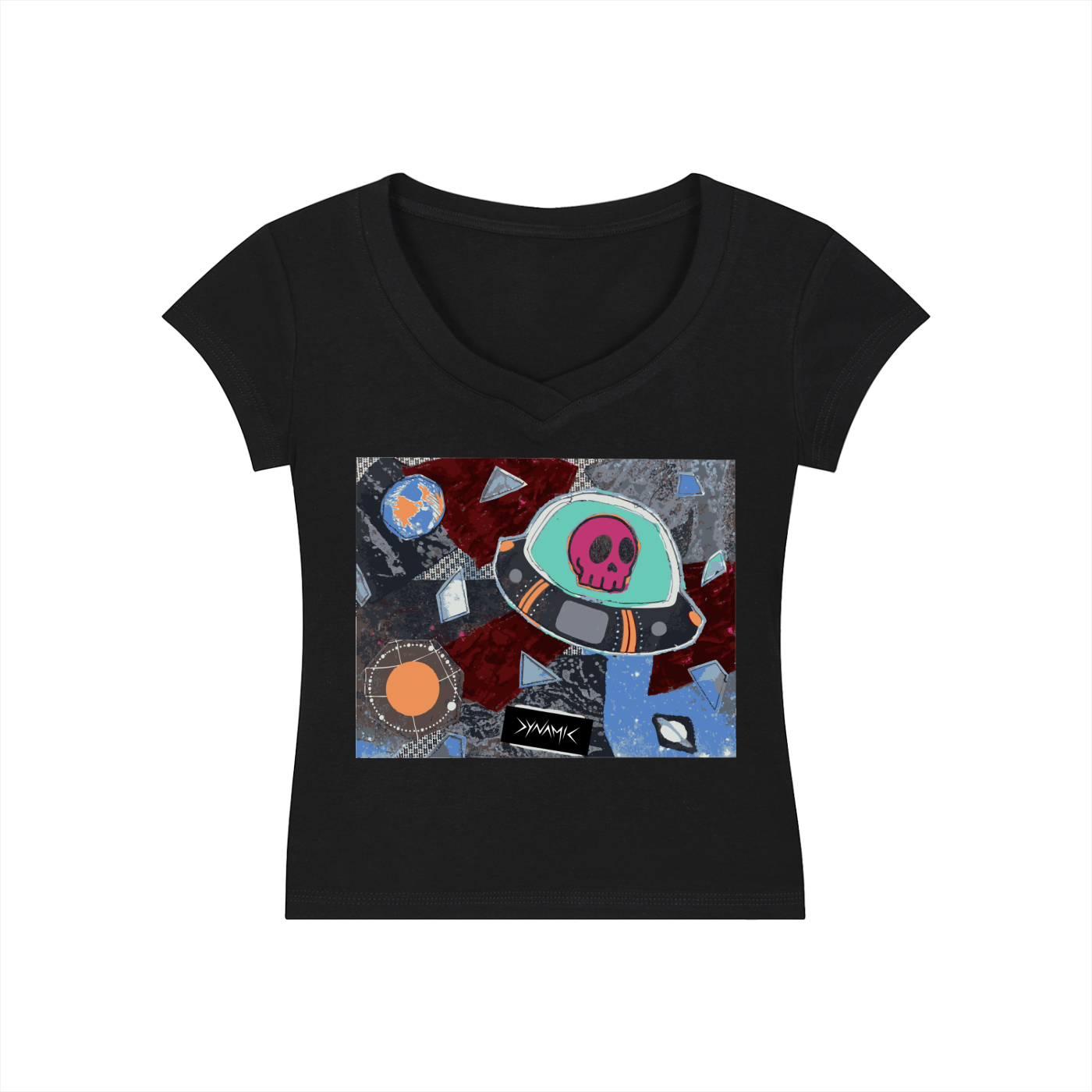 "Dead Orbit" — Graphic V-Neck T-Shirt
