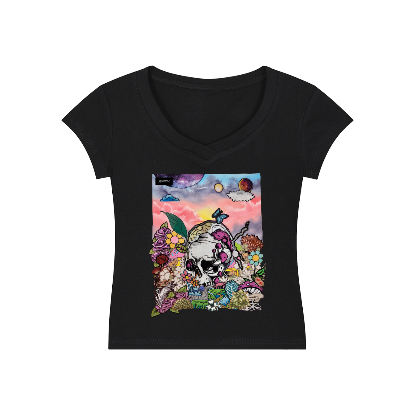 "Bloom After Death" — Graphic V-Neck T-Shirt