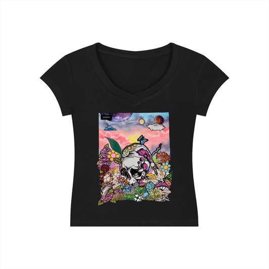 "Bloom After Death" — Graphic V-Neck T-Shirt