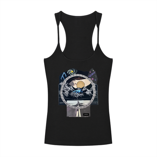 "Static Chaos" — Graphic Racerback Tank Top