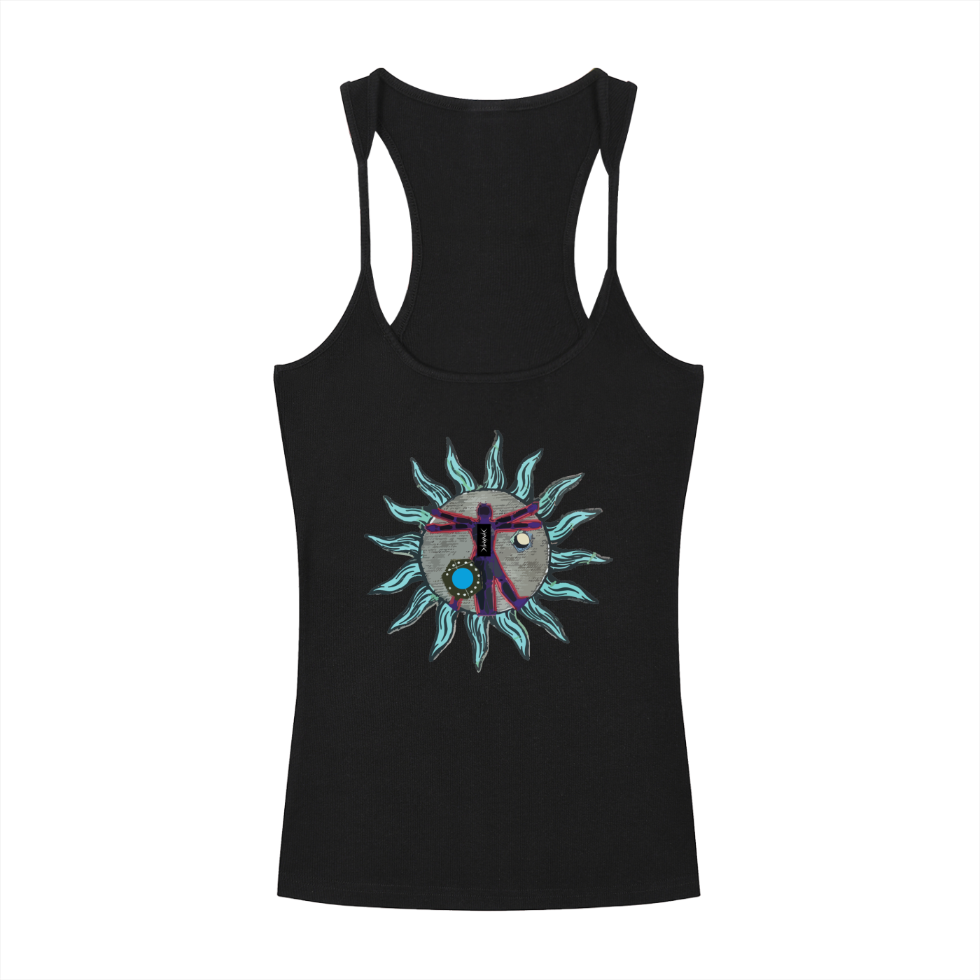 "Tranquility" — Graphic Racerback Tank Top